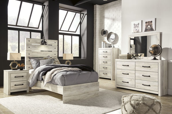 Picture of Cambeck - White Twin Panel Bed