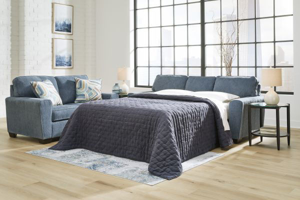 Picture of Cashton - Blue Queen Sleeper Sofa