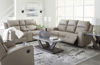 Picture of Lavehorne - Pebble Reclining Sofa with Drop-Down Table