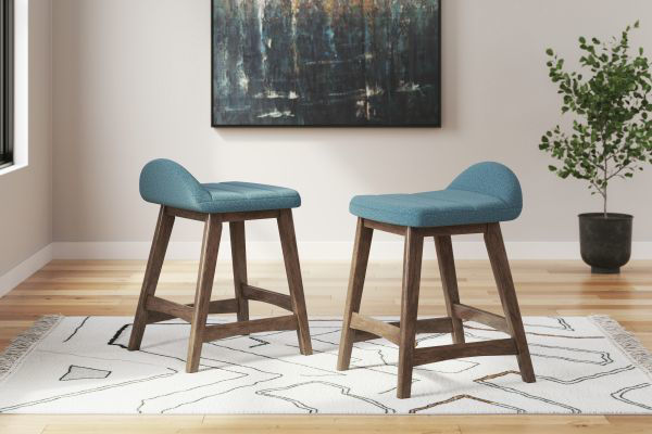 Picture of Lyncott Blue Counter Stool