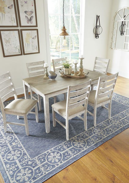 Picture of Skempton - White Table with 6 Chairs